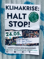 Kleine Wochenvorschau (1. Teil): Vor Europawahl Klimakrisen-Demo in Göttingen - Resolution
