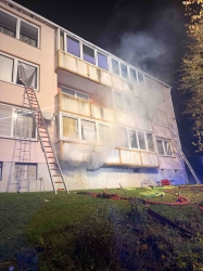 Kellerbrand in Detmold: Mehrere Kinder über Drehleiter gerettet