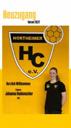 Northeimer Handball Club: Herzlich willkommen Johanna Modemacher im Damenteam!