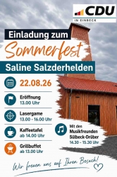Einbecker CDU lädt zum Sommerfest auf die neue Saline Salzderhelden