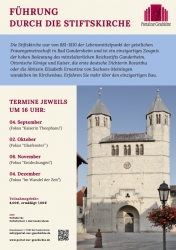 Das Portal zur Geschichte präsentiert eineFührung durch die Stiftskirche mit Fokus auf Theophanu,  Freitag, 04.09.2026 um 16 Uhr